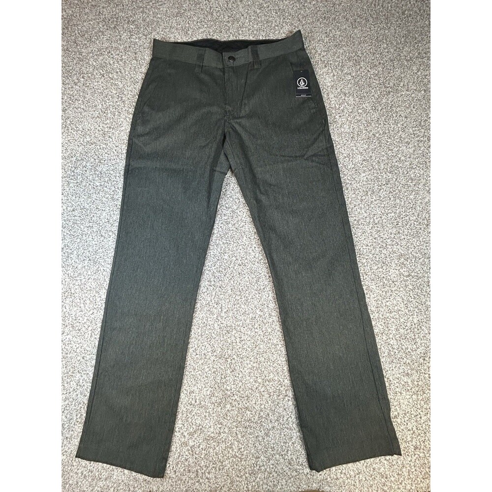 Volcom Corpo Class Pants Mens 29‎ Grey Straight Chino Skater NWT VMONTY